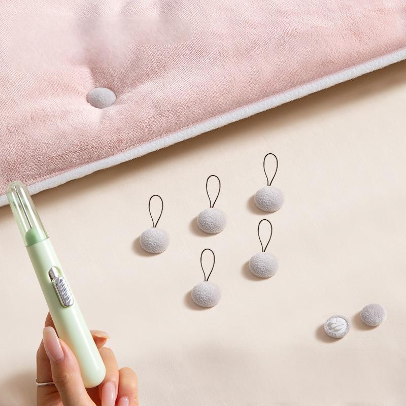 Grey Double-Sided Velvet Bedding Fasteners No-Pin Comforter Clips Non-Slip