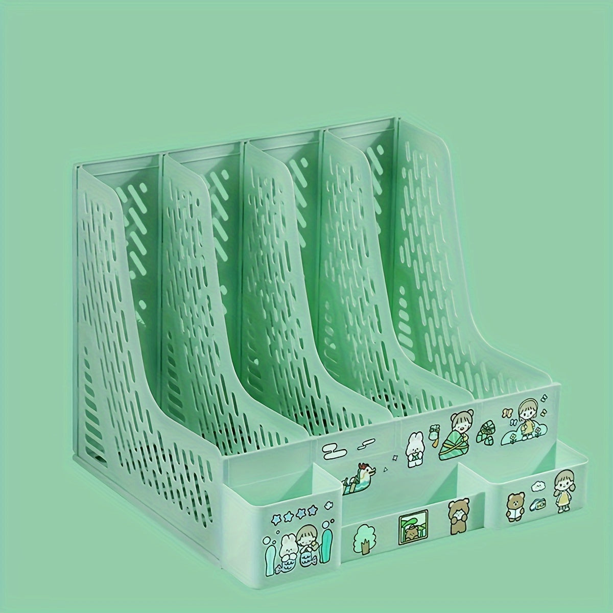 Desktop File Organizer for A4 Files Plastic Office Desk Storage Box