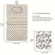 Diaper Bag with Wipes Dispenser Portable Polyester Storage Bag Multiple Colors