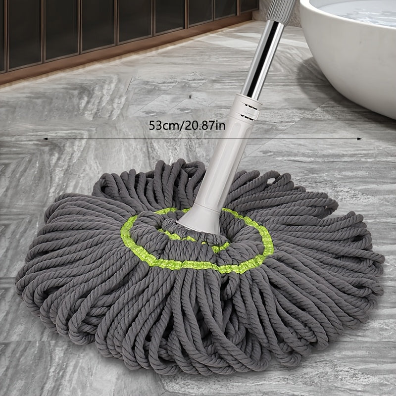 Umumiy Spin Mop uchun qalinlashtirilgan Polyester Mop o'rnini bosuvchi bosh - Yuqori singdirish, teleskopik tutqich kiritilmagan, ideal tozalash vositalari aksessuari