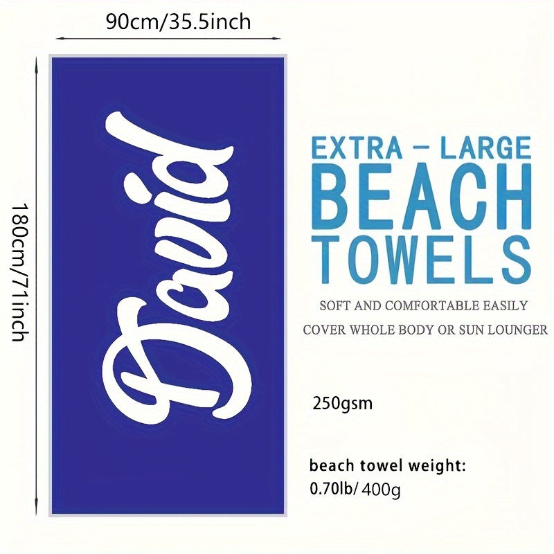 Personalized Beach Towel Custom Name Super Absorbent Quick-Drying for Beach Swimming Camping