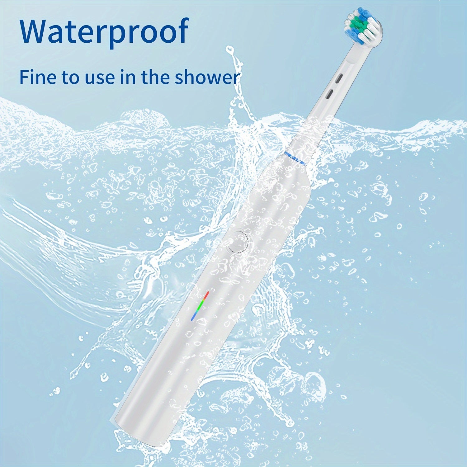 Electric Toothbrush for Adults Rotating 3 Modes 2 Brush Heads Waterproof