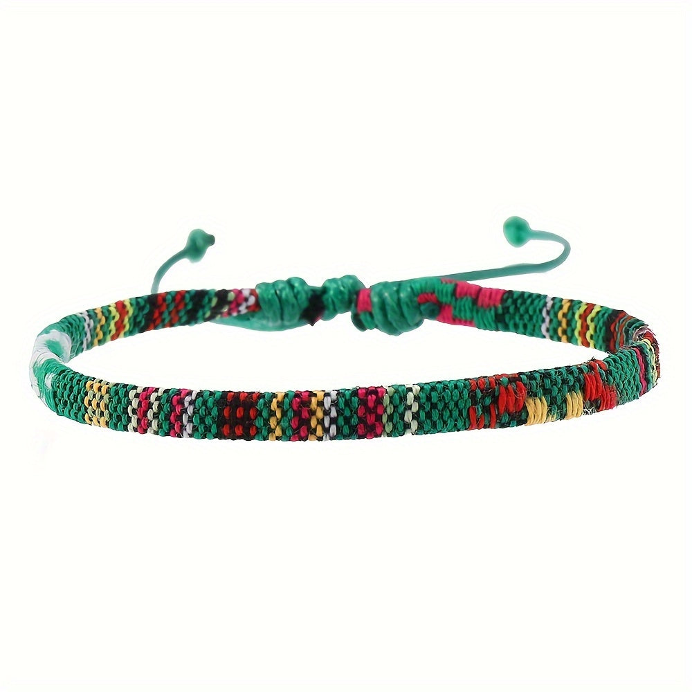 Set of 12 Handmade Braided Bracelets Bohemian Ethnic Style for Women