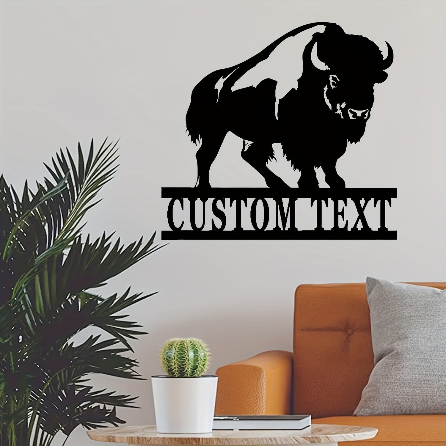 Metal Wall Art Buffalo Silhouette for Ranches and Farmhouse Decor