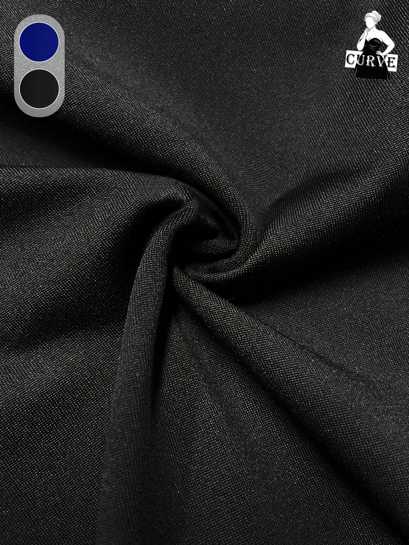 Pantalones de mujer de talla grande en negro con cintura en V para primavera y otoño cómodos