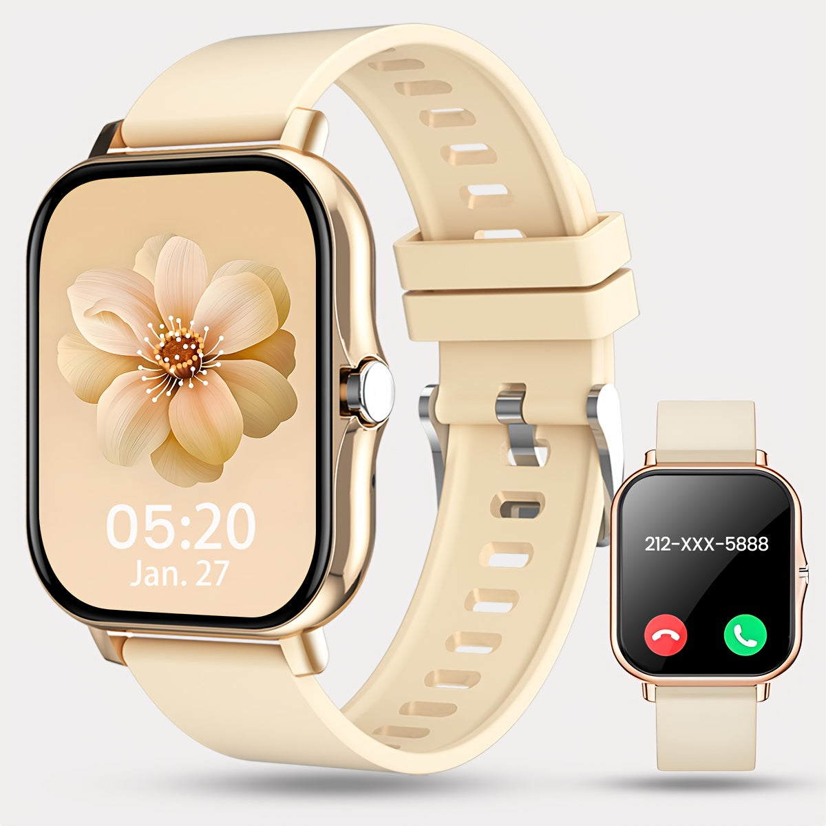 Full Touch Screen Smartwatch with Customizable Dial Fitness Tracker Music Player Multiple Sports Modes