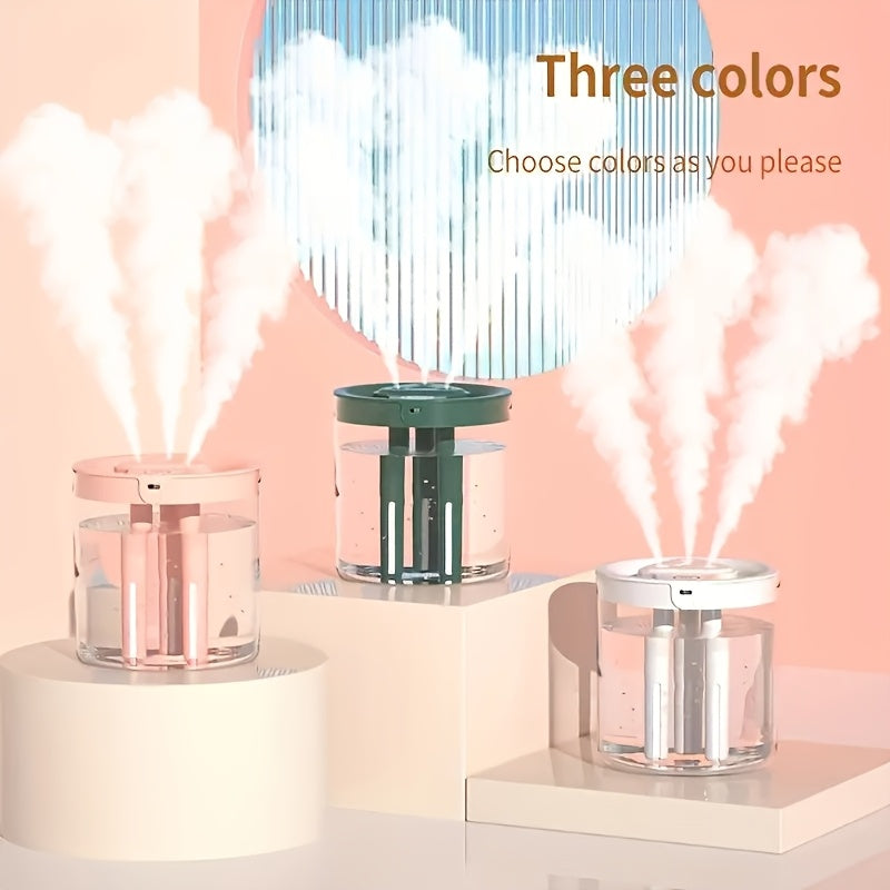 Aromaterapiya namlagich USB bilan quvvatlanadigan Oq Yashil Sariq 3 Bug' chiqaradigan portlar