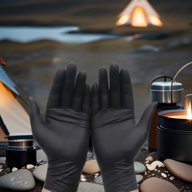 Black Disposable Cleaning Gloves 20/50 Pcs Waterproof Durable for Kitchen Pet Hair Dyeing