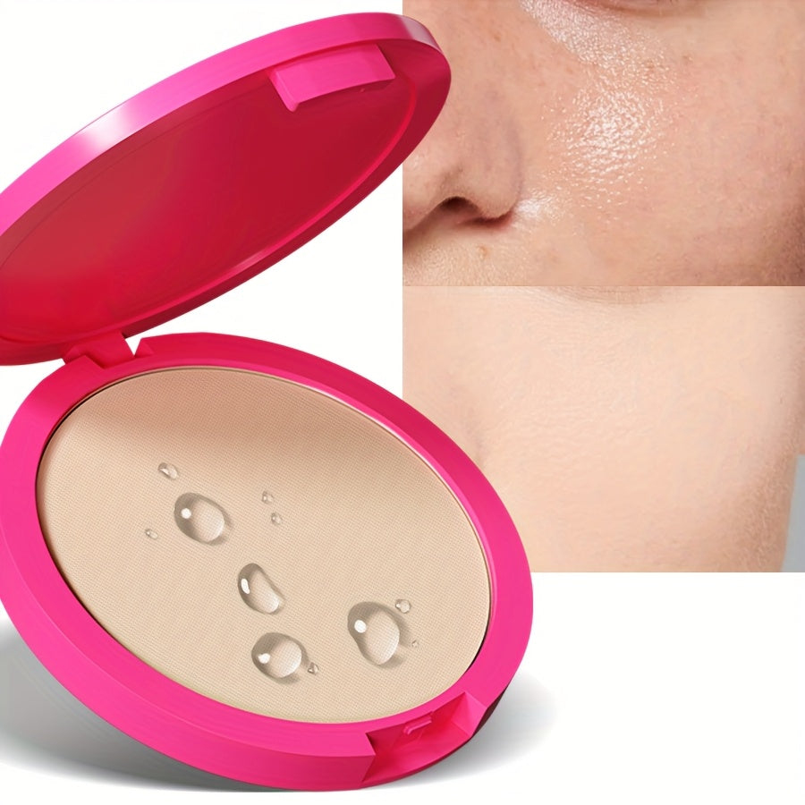 Pressed Powder Foundation Waterproof Matte Full Coverage for Light to Medium Skin