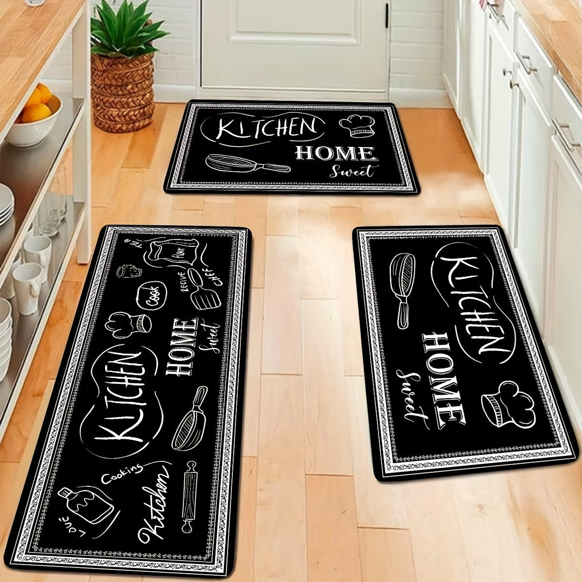 Conjunto de alfombrillas absorbentes e impermeables para cocina, antideslizantes y antifatiga para el hogar y la lavandería