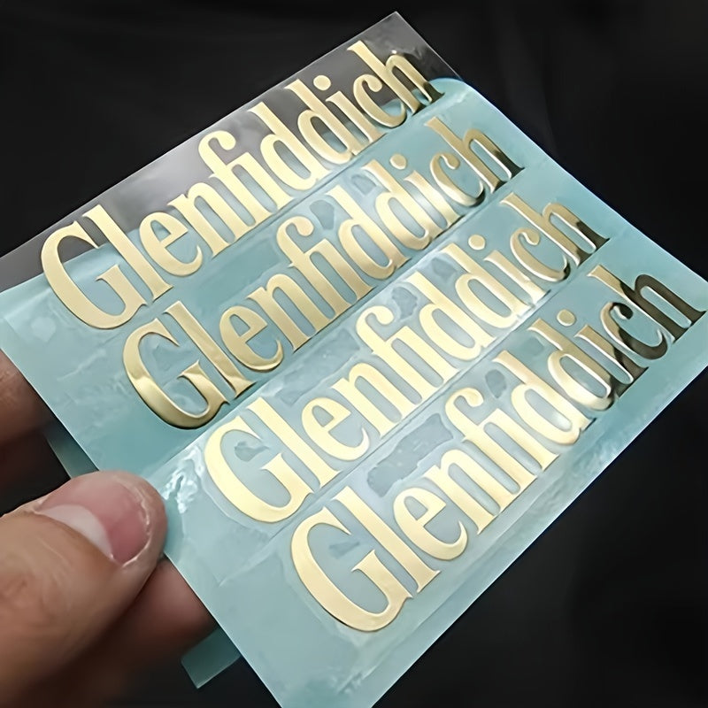 Maxsus elektroplatlangan yorliqlar, stikerlar, logotiplar, 50 ta set, oltin, kumush, 1.6-2 dyuym