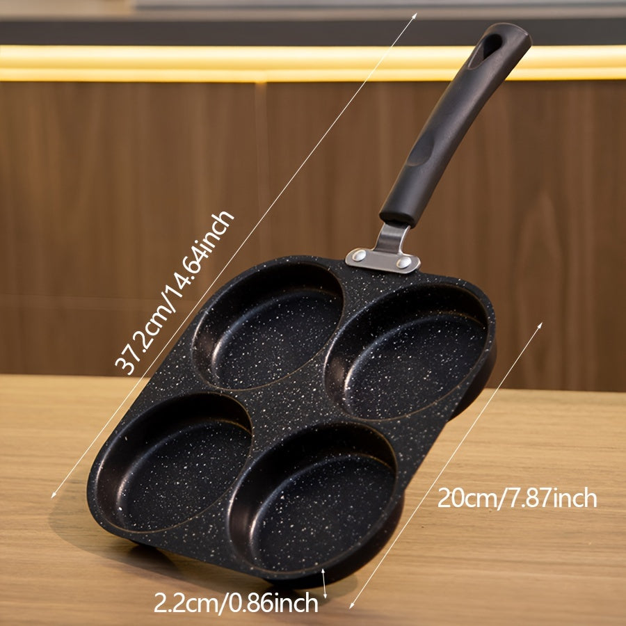 Stainless Steel Non-Stick Frying Pan 3/4-Section Heat-Resistant Handle for Cooking