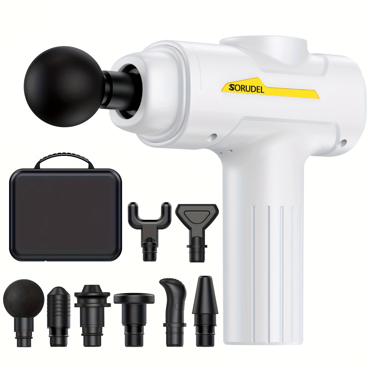 Deep Tissue Massage Gun with 8 Heads Rechargeable Handheld Electric Muscle Fascia Gun