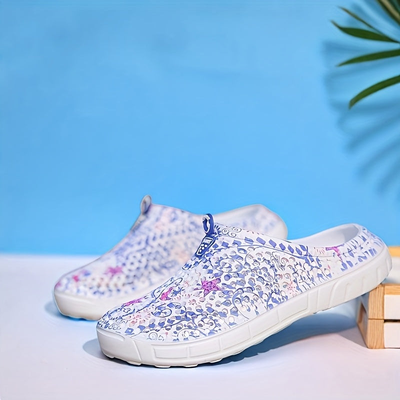 Unisex Floral EVA Sandals Breathable Mesh Cushioned Casual All-Season