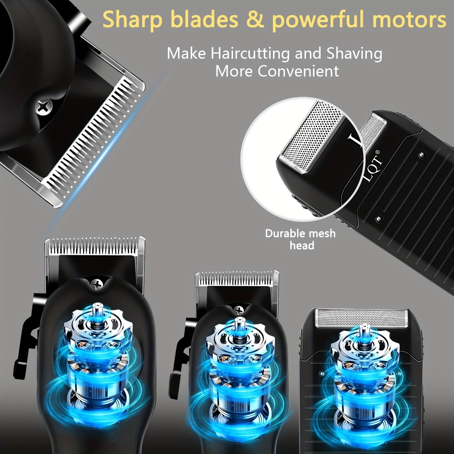 Cordless Hair Clipper Rechargeable Lithium Battery for Home Salon Use