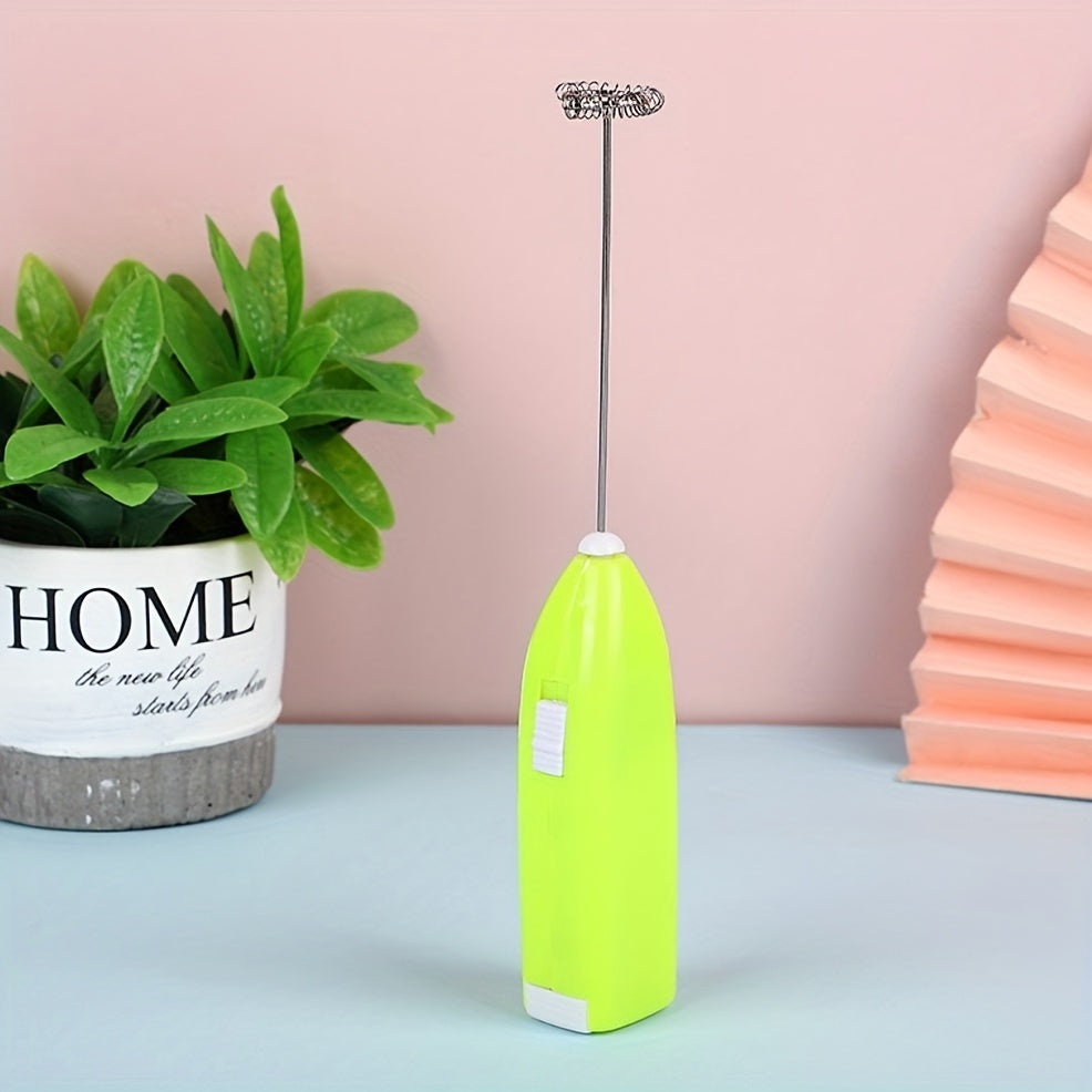 Licuadora eléctrica de café con batidor y espumador, verde negro, 7800 RPM