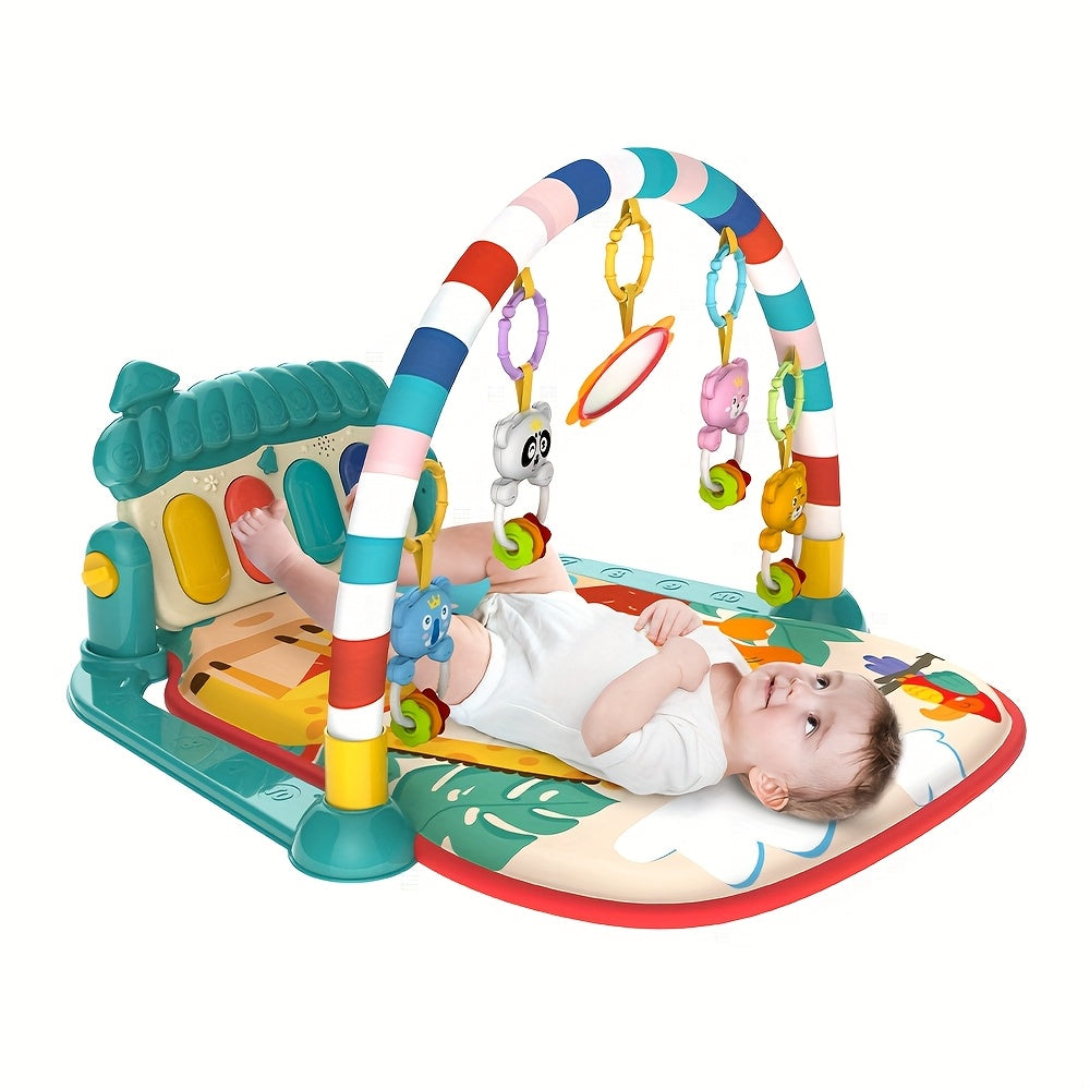 Baby Play Mat with Piano Activity Gym and Tummy Time Padding for Newborns
