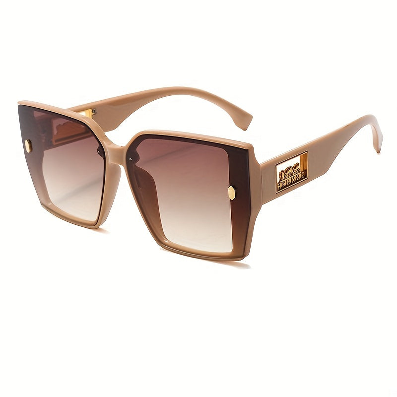 Unisex Y2K Square Gradient Glasses Hollow Temples for Beach and Party