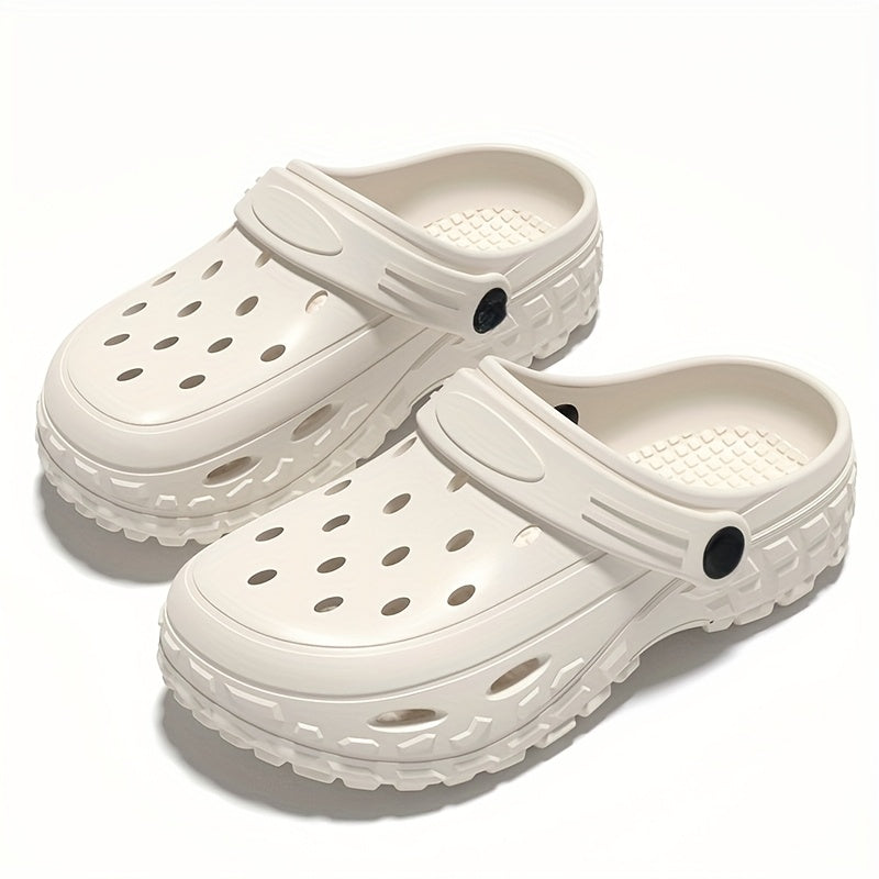 Women's Breathable EVA Clogs Casual Shoes for Nursing, Beach, Pool White Pink