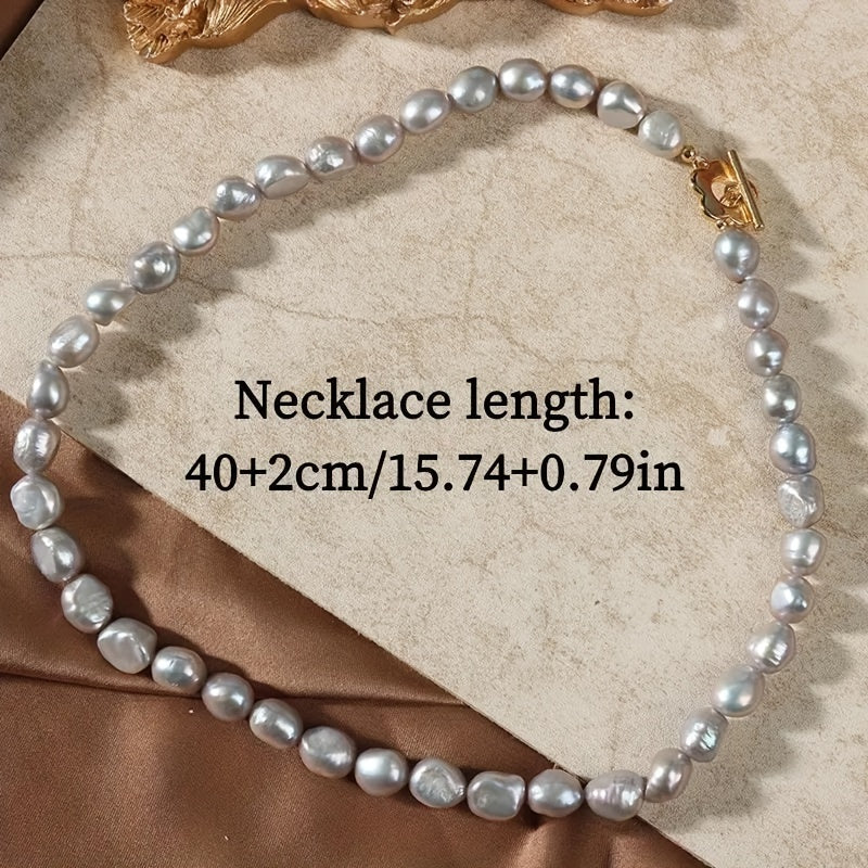 Freshwater Pearl Necklace with Vintage Baroque Design for Special Occasions