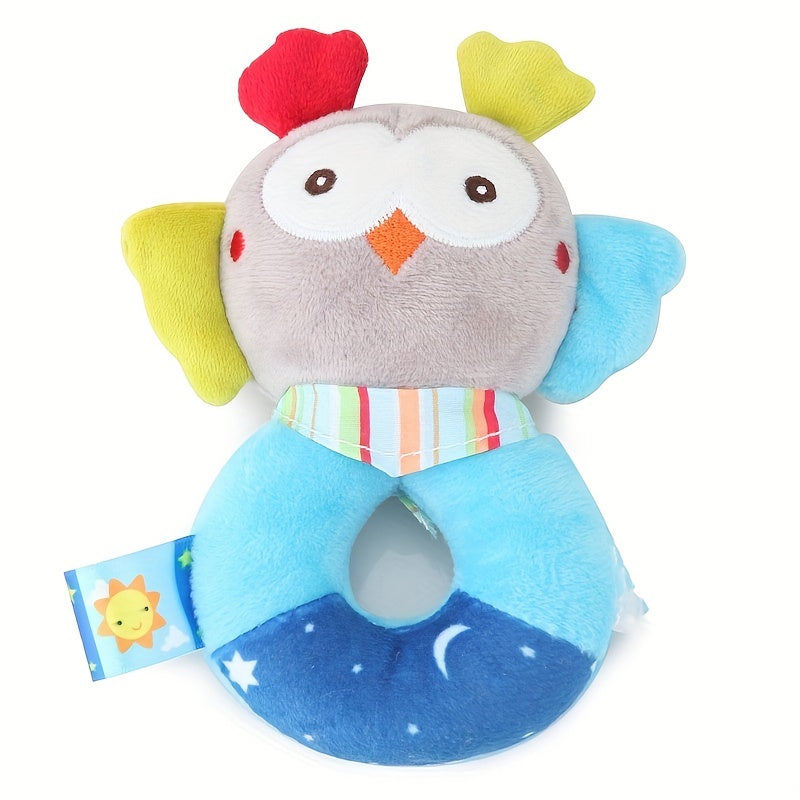 Juguete de peluche con sonajero para bebé con diseño de animal de dibujos animados para infantes y niños pequeños
