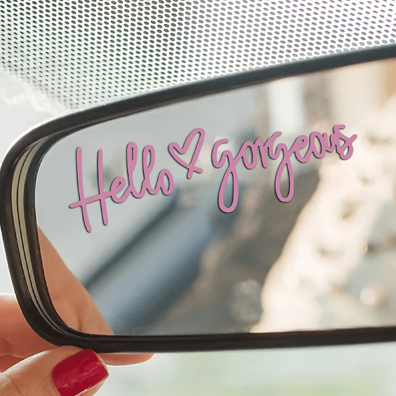 Hello Grown-Up Mirror Decal Rear View Car Wall Sticker