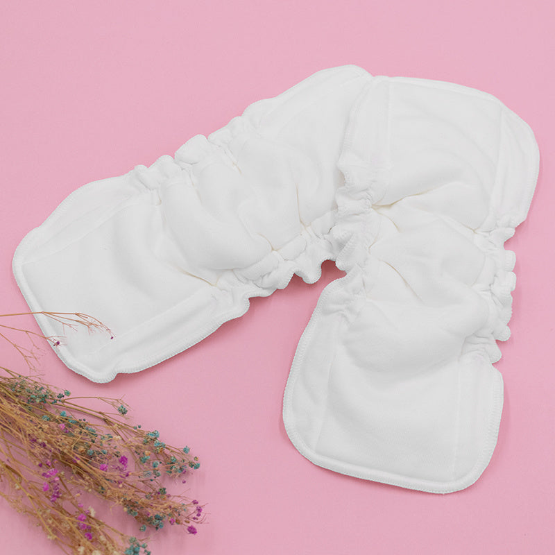 Two Pieces Bamboo Fiber Diaper Inserts Reusable Baby Nappies Liners