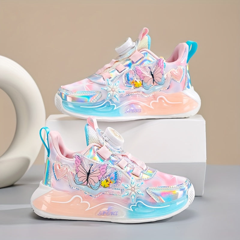 Girls Casual Sneakers with Cartoon Designs for Spring and Fall