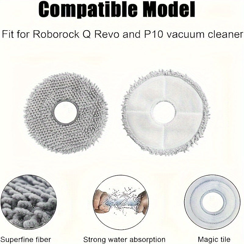 Replacement Parts Kit for Robot Vacuum Cleaner Includes Brushes Filters Mop Pads Dust Bags