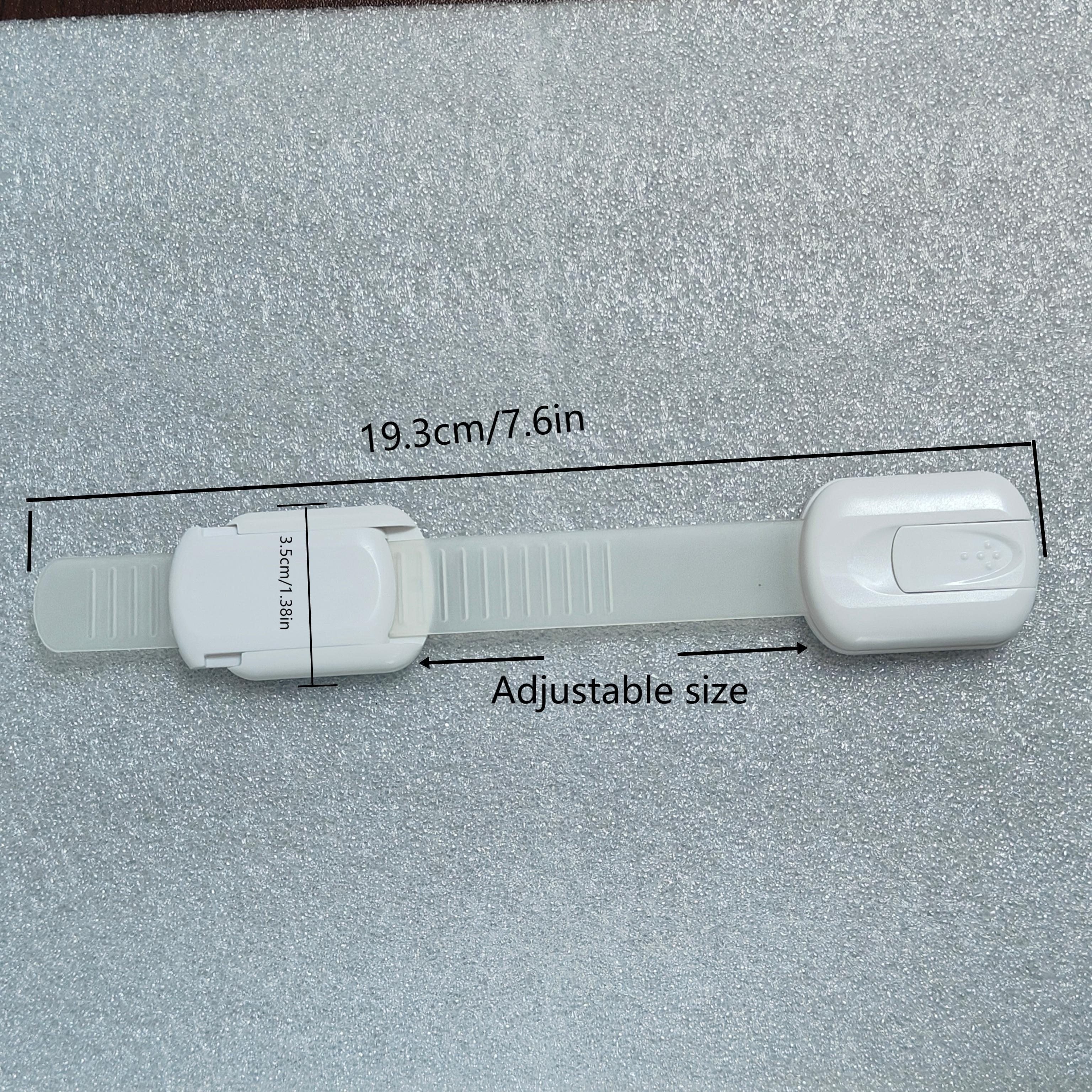 10 ta bolalar xavfsizlik shkaf kaliti va kamarlar, ftalatsiz, oq plastmassa