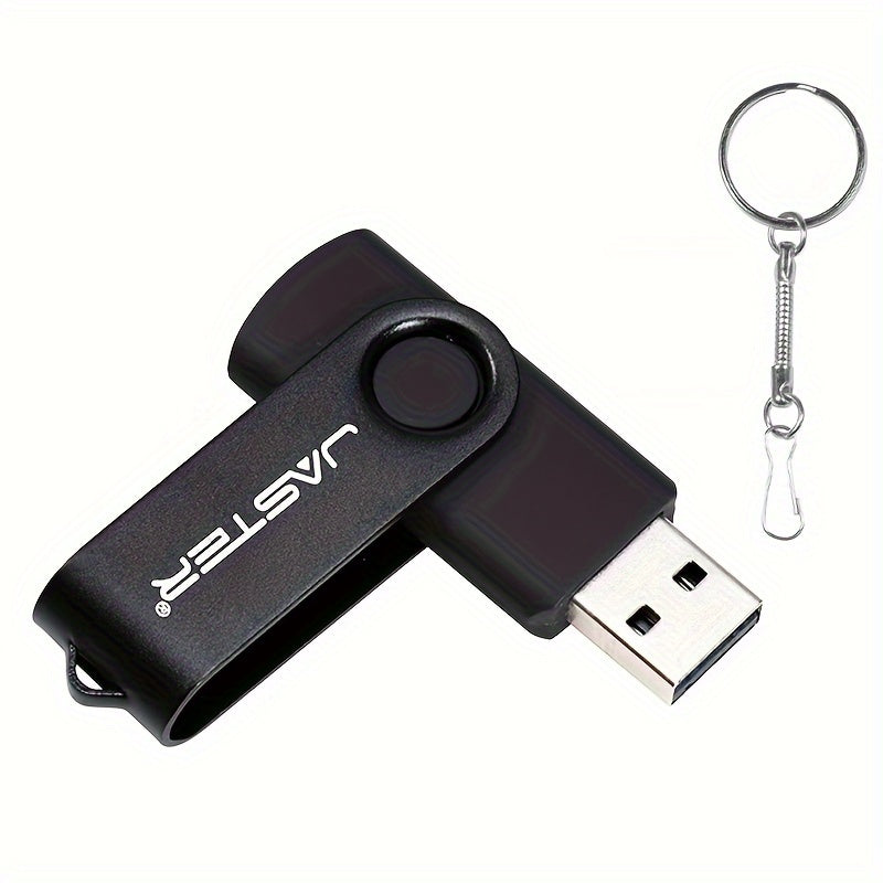 128GB High-Speed USB 2.0 Flash Drive with Rotatable Metal Keychain in Bright Colors