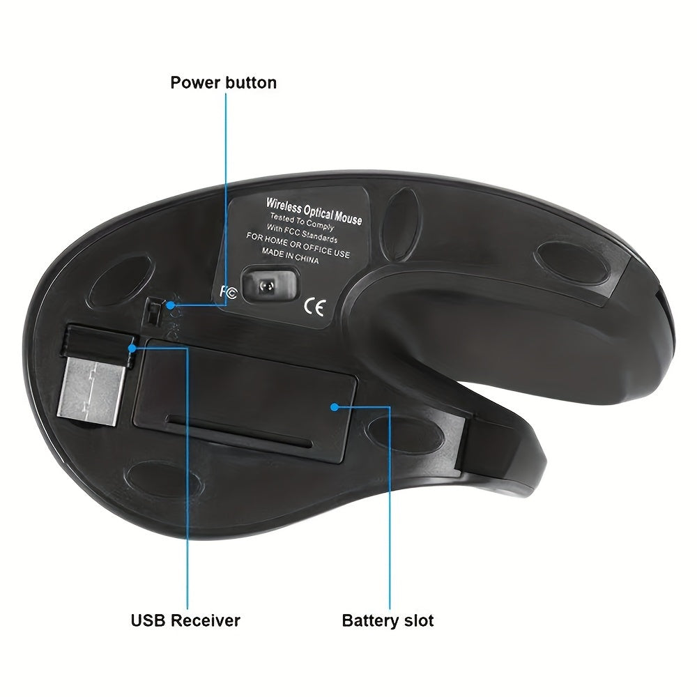 Wireless Gaming Mouse Optical Right-Handed 2.4G Battery-Powered for Windows XP