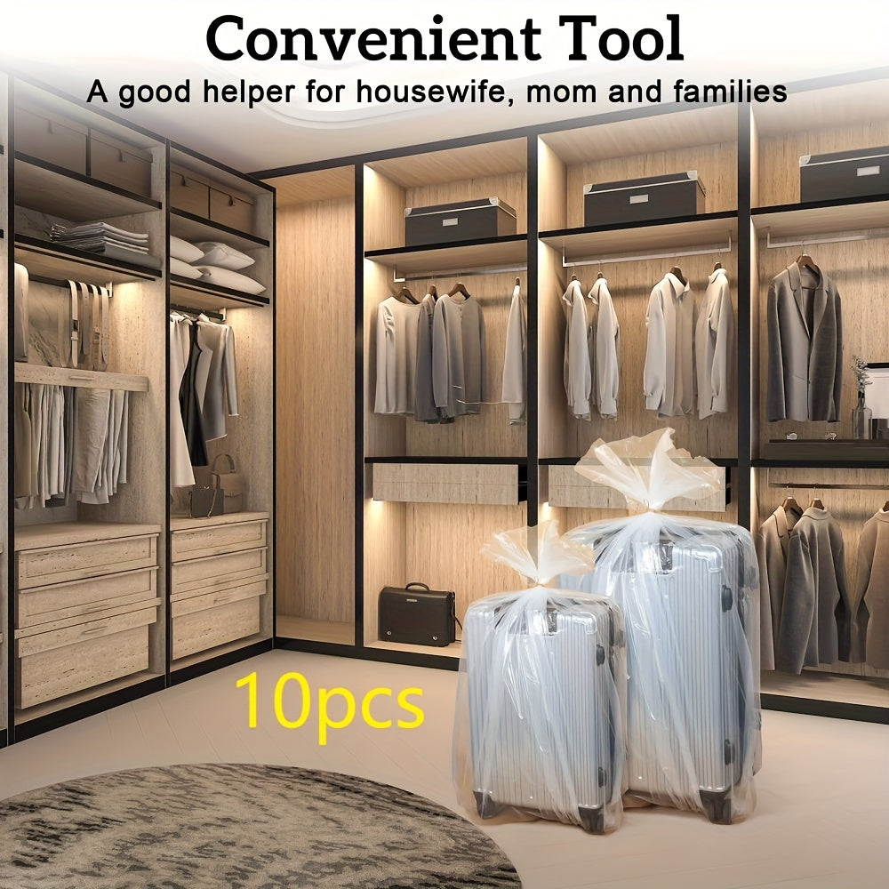 10 Large Transparent Storage Bags Waterproof Dustproof Moistureproof for Clothes Luggage Blankets