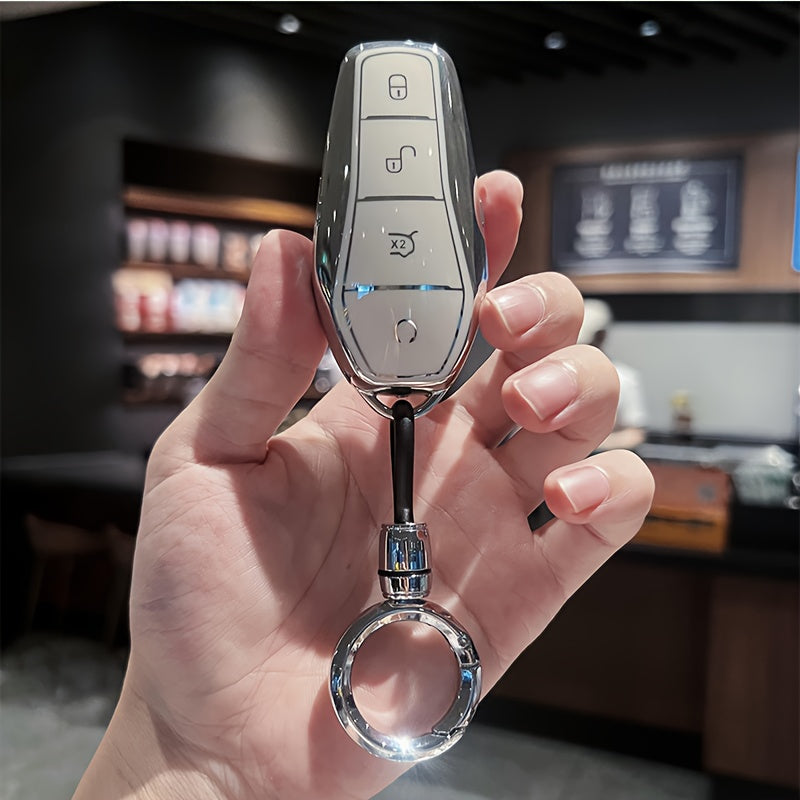 Universal Soft TPU Car Key Case for Remote Control Cover Black Protecti