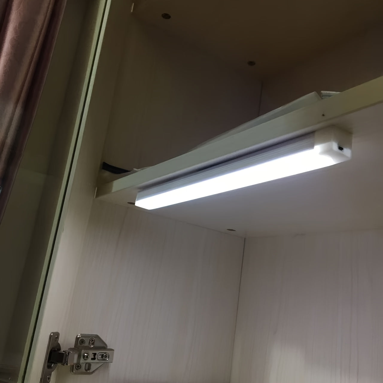 Rechargeable Motion Sensor Cabinet Light with Magnetic Wall Mount Push Button USB Powered