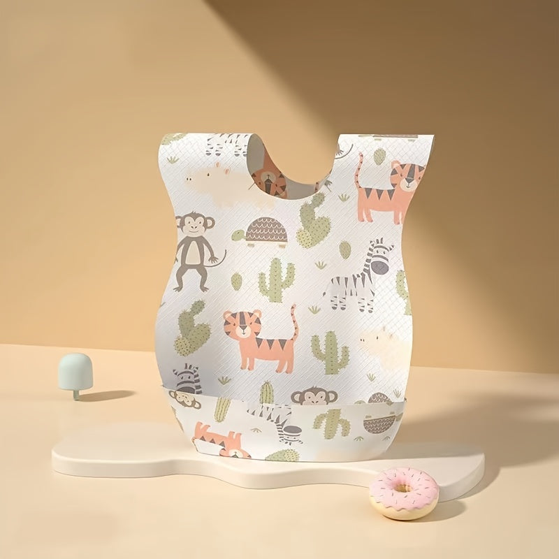 Set of 10 Waterproof Baby Bibs Single-Use Feeding Bibs for Infants