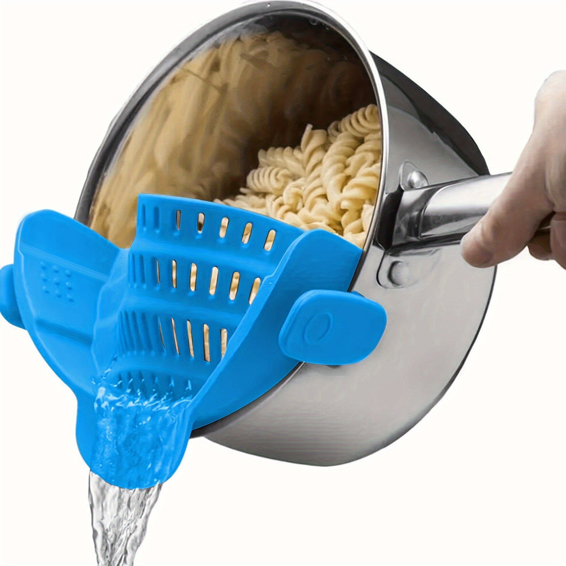 Adjustable Plastic Clip-On Strainer for Pots and Pans, Kitchen Colander