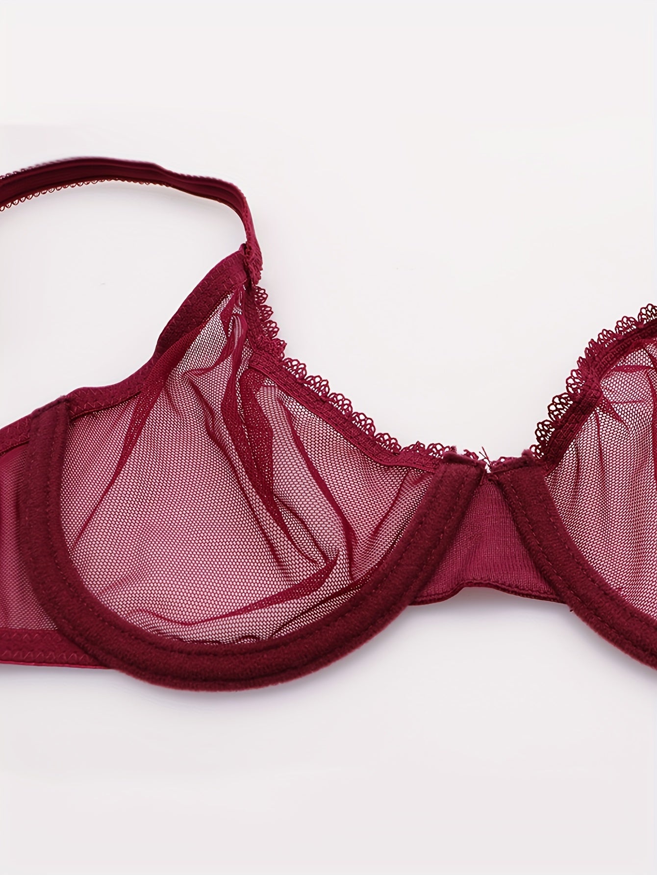 Lencería de boda talla grande, sujetador con aros y encaje sexy