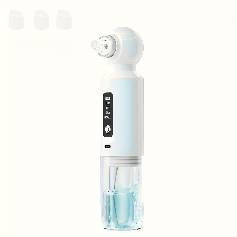 6-in-1 Electric Blackhead Remover Vacuum with USB Charging Heat Compress Deep Cleaning Rechargeable Lithium Battery