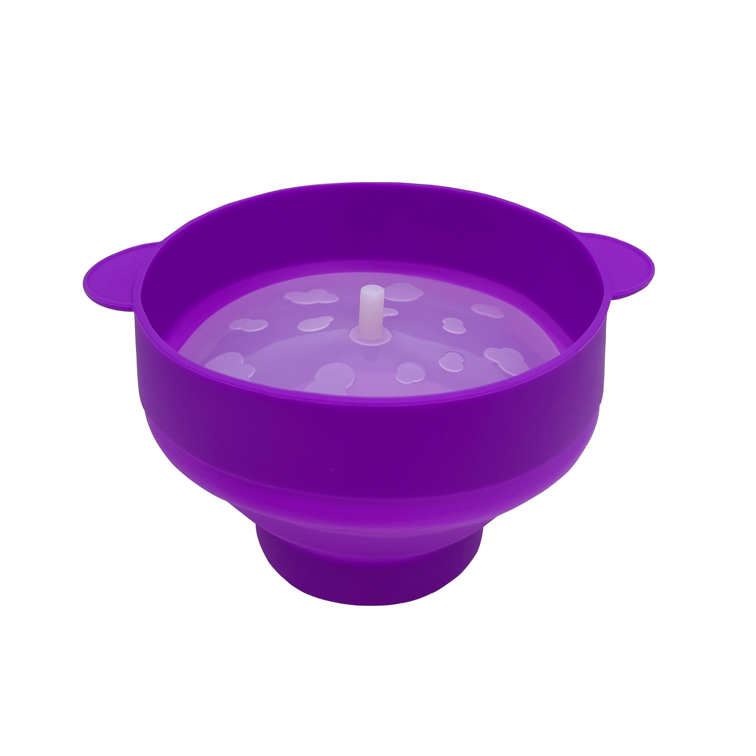Conjunto de cubos de palomitas de silicona plegables con tapa para hacer palomitas de aire caliente