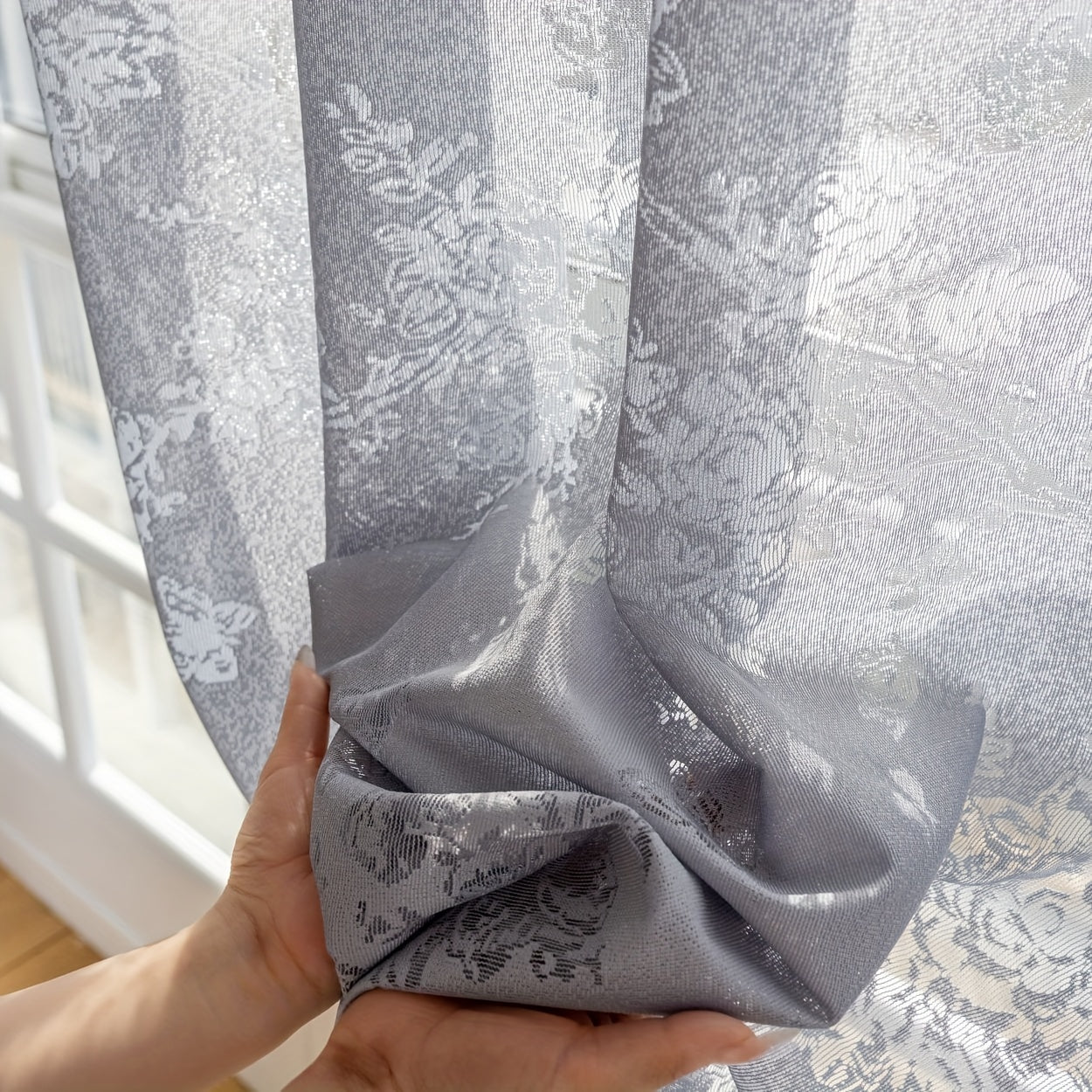 2-Piece Light-Filtering Polyester Curtains for Living Room Bedroom Balcony Home Office with Rod Pocket Style