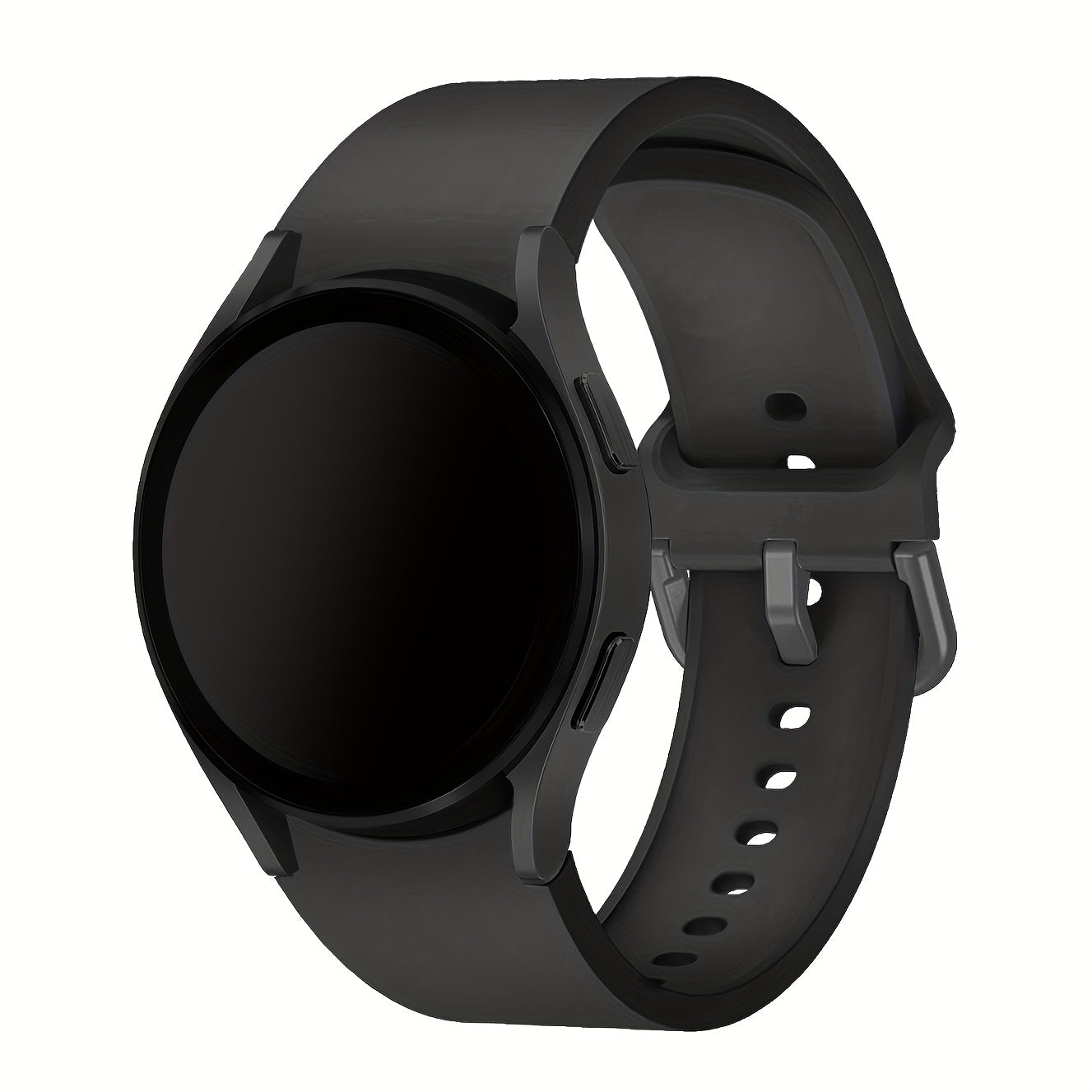 Непрерывный мягкий силиконовый водонепроницаемый ремешок для часов, совместимый с Samsung Galaxy Watch 7/6/5/4. Доступен в розовом, желтом и розовом золоте с застежкой из нержавеющей стали. Удобная посадка для мужчин и