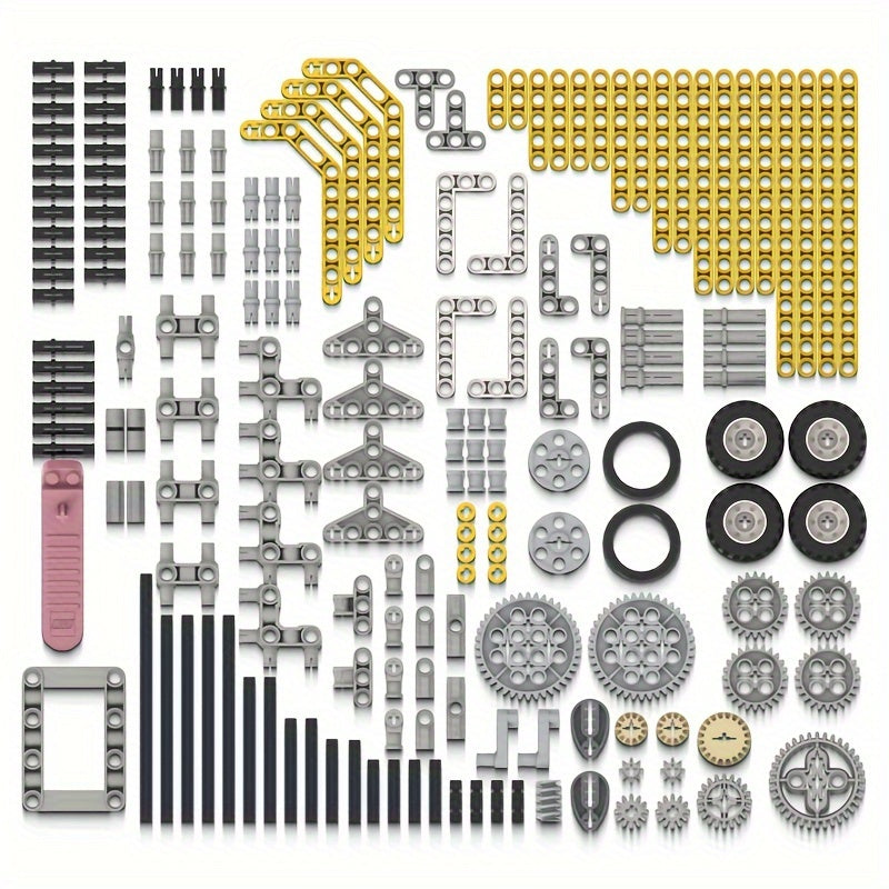 190-Piece Mechanical Gear Building Blocks Set for Kids STEM Educational Toy with ABS Material