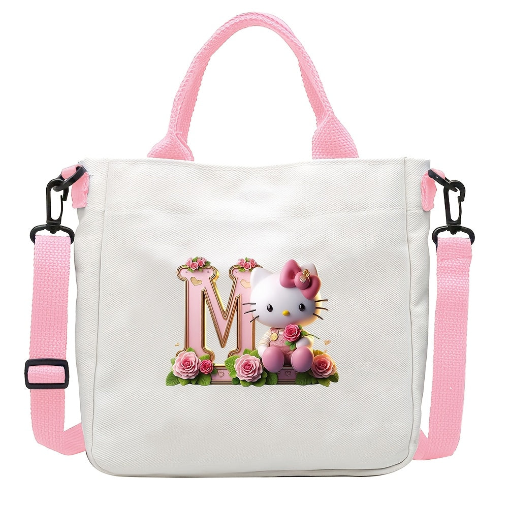 A-Z Letter Design Crossbody Bag for Women Pink Large Capacity Lightweight