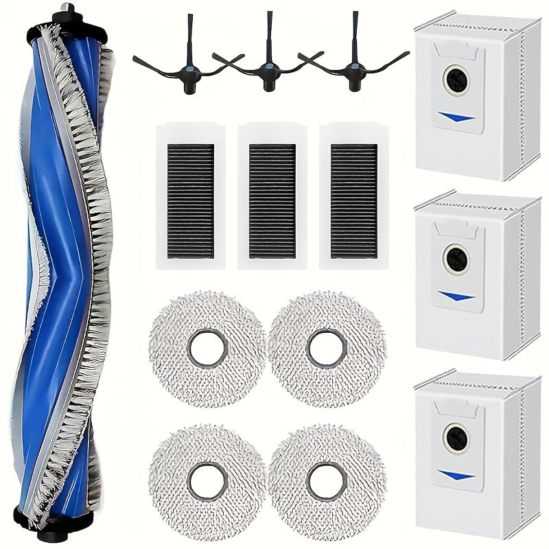 Ecovacs Deebot X5 Omni va X5 Pro uchun robot tozalash uchun aksessuarlar to'plami, asosiy cho'tka, tozalash matolari, chang qutilari, filtrlash va yon cho'tkalarini o'z ichiga oladi