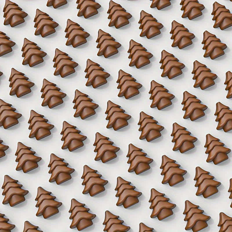 Mini Christmas Tree Chocolate Mold 100 Cavity Silicone for Candy and Fondant