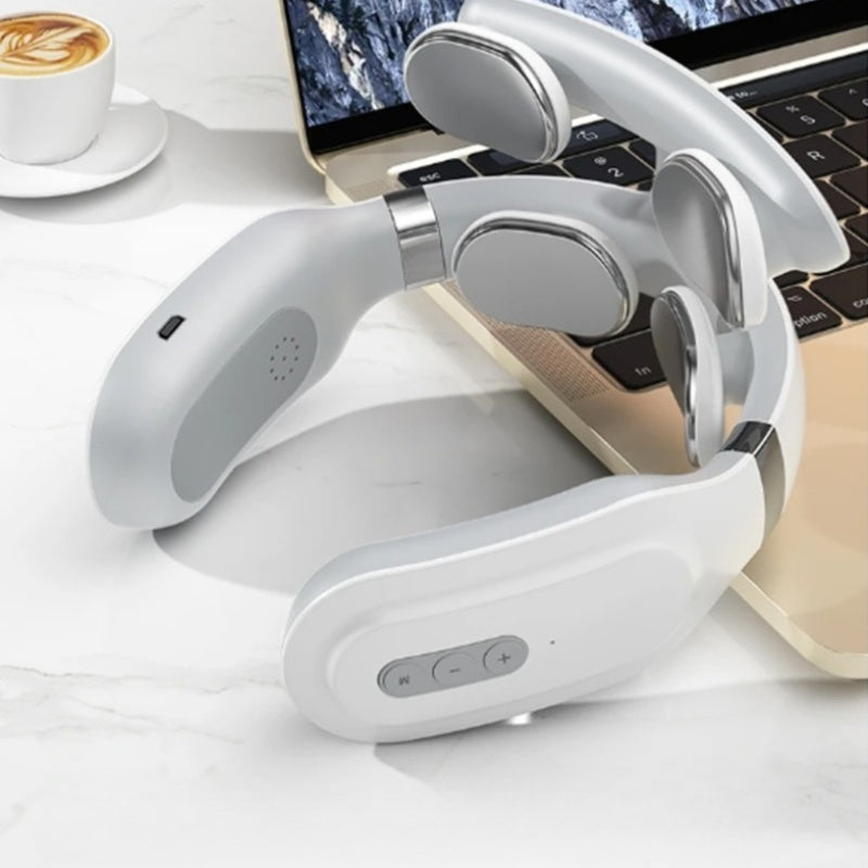 Yangi yangilangan elektr bo'yin massajchisi uyda, ofisda, sayohatda foydalanish uchun. O'g'il va qizlar uchun ideal sovg'a.