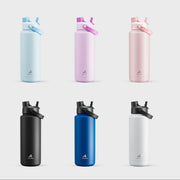 40oz Stainless Steel Water Bottle with 2-in-1 Straw and Spout Lid Leak-Proof BPA-Free for Sports Gym Travel