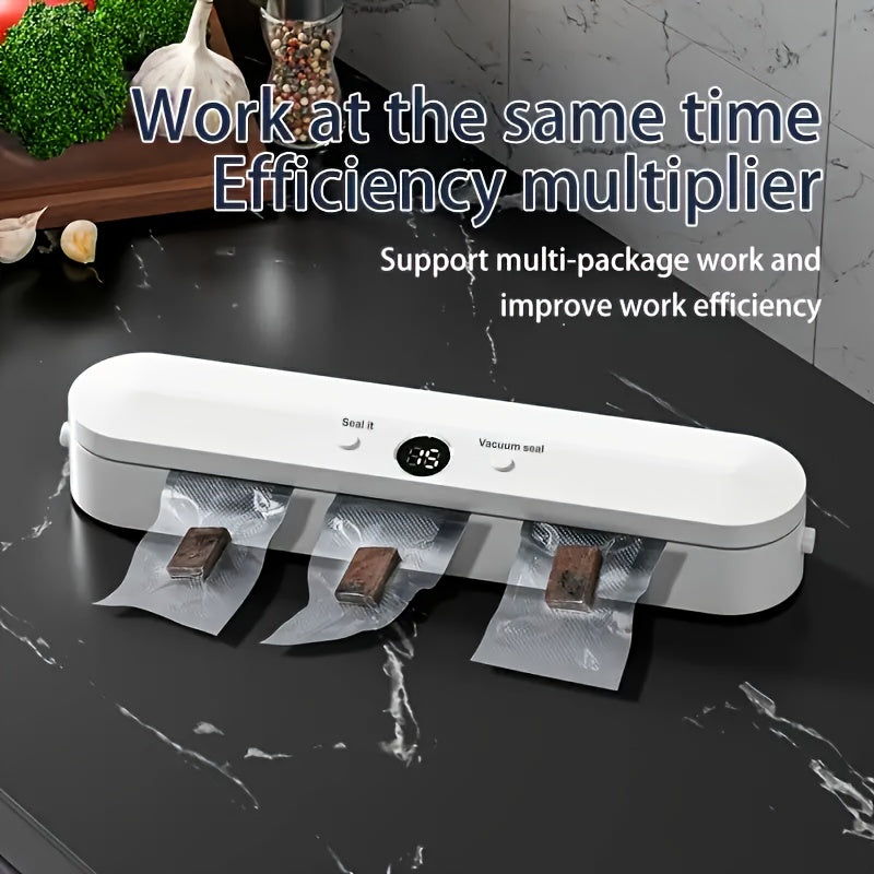 Máquina selladora al vacío con enchufe estándar europeo, conservación de alimentos frescos y secos, sellado húmedo y seco, 70cm