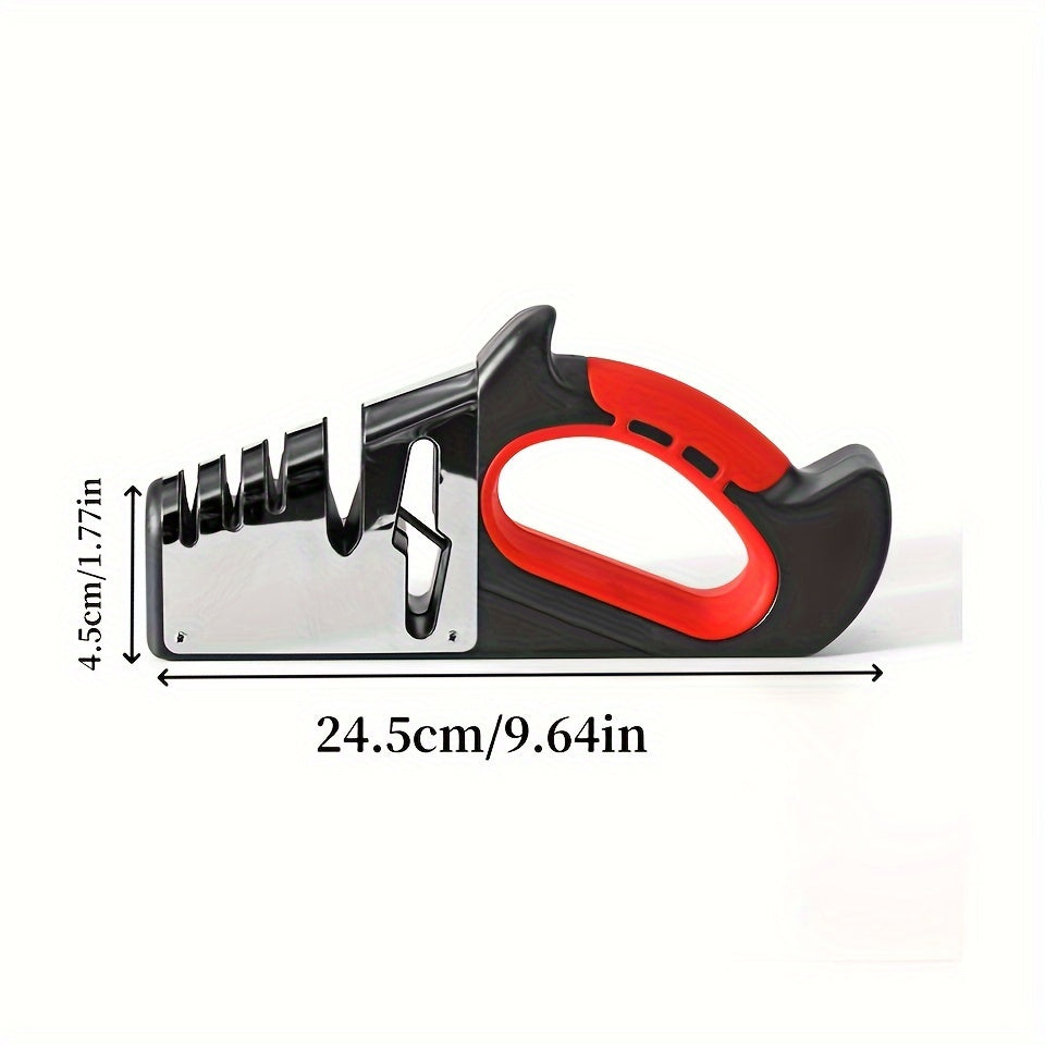 Multifunctional Kitchen Sharpener for Knives and Scissors with Sharpening Stone